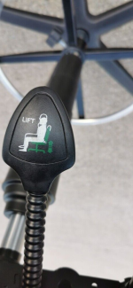 Used Draughtsman Ergonomic Chair High Back With Foot Ring and Castors - Blue - Image 17