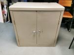Vintage Howdens Mid Century Industrial Steel Cabinet Lockable Office Cupboard
