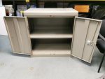 Vintage Howdens Mid Century Industrial Steel Cabinet Lockable Office Cupboard - Image 5
