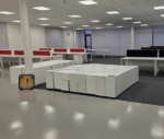 Freestanding White Office Desk with Free Lockable Mobile Pedestals - 160x80cm - Image 25