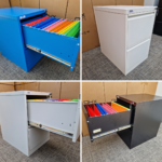 2 Drawer Filing Cabinet Steel Lockable A4/Foolscap - 7 Years Warranty