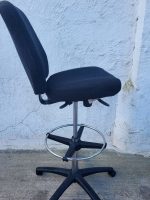 Draughtsman Chair Height Adjustable Office High Stool with Foot Ring - Black - Image 8