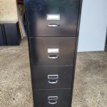 4 Drawer Office Filing Cabinet Steel Black, Lockable - Foolscap Compatible