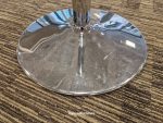Glass Top Circular Table Chrome Base Conference Modern / Contemporary - 80cm - Image 2