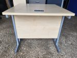Maple Office Desk with Modesty Panel – Heavy Duty Compact Workstation 80cm - Image 2