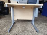 Maple Office Desk with Modesty Panel – Heavy Duty Compact Workstation 80cm - Image 3