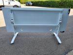 Flip Top Folding Table on Wheels – White Mobile Desk 200cm - Office Workstation