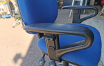 Used Draughtsman Blue Chair Height Adjustable Office High Stool with Foot Ring - Image 18