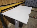 Used White Rectangualr Office Desk – With Mobile Pedestal Cabinet - Image 5
