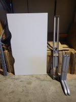 Used White Rectangualr Office Desk – With Mobile Pedestal Cabinet - Image 8