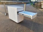 Used White Rectangualr Office Desk – With Mobile Pedestal Cabinet - Image 18