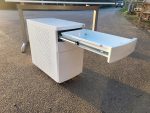 Used White Rectangualr Office Desk – With Mobile Pedestal Cabinet - Image 19