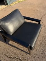 Case Stanley Armchair by Matthew Hilton - Reception Office Black Leather Chair - Image 7