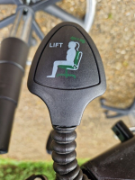 Draughtsman Office Blue Chair Height Adjustable High Stool with Foot Ring - Image 7