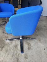 Orangebox Swivel Blue Chairs, Chrome Base - Set of 2 Reception / Living Room - Image 2