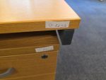 Office Rectangular Wooden Desk With Cable Ports 150cm + Lockable Drawer Pedestal - Image 2