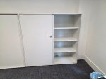 Used Steel Tambour Storage Cupboard – Lockable Office Sliding Door Cabinet