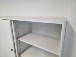 Used Steel Tambour Storage Cupboard – Lockable Office Sliding Door Cabinet - Image 2