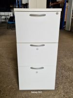 3 Drawer Office Filing Cabinet Lockable White Finish - A4 / Legal Size Documents - Image 8