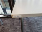 Used Training Office Table – White Mobile Office Desk with Lockable Castors - Image 7