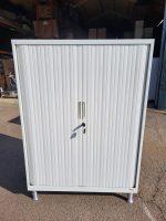 Tambour Storage Cabinet Lockable Sliding Door Office Cupboard Adjustable Shelves - Image 3