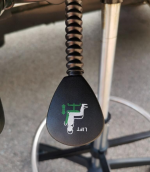 Draughtsman Red Chair Height Adjustable Office Stool w/ Foot Ring and Castors - Image 7