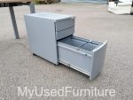 Office Rectangular Desk w/ Cable Hole + Lockable Mobile Drawer Pedestal Cabinet - Image 13