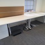 Used White Side by Side Office Bench Desks. 🚚 FAST UK DELIVERY 🚚
