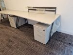 Wave Office Desk Right Hand Workstation + Lockable Mobile Pedestal Cabinet - Image 2
