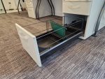Wave Office Desk Right Hand Workstation + Lockable Mobile Pedestal Cabinet - Image 5