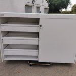 Used Filing Cabinet sliding Door Tambour Cupboard Lockable Adjustable Shelves