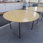 Used Round Meeting Table – 120cm Oak Office Table –TOP Only - NO FRAME