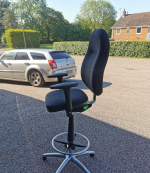 Draughtsman Chair Height Adjustable Office High Stool with Foot Ring and Castors - Image 17