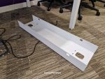 Bene 4 Person Bench Desk White 160cm Deep Cable Tray + 2 Pedestals + Power USB - Image 4