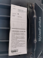 Used Draughtsman Chair High Back Adjustable Height Ergonomic w/ Foot Ring- Blue - Image 6