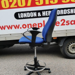 Draughtsman Chair High Back Ergonomic With Adjustable Foot Ring - Used