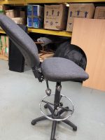 Used Draughtsman Ergonomic Chair High Back With Adjustable Foot Ring - Grey - Image 2