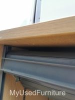 Office Wooden Storage Cupboard Sliding Shutter Door Tambour Cabinet - Grey - Image 17