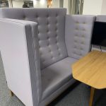 Flovi Office Reception Sofa High Back Acoustic Side Screens Booth Seating
