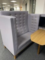Flovi Office Reception Sofa High Back Acoustic Side Screens Booth Seating