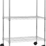 Wheels Storage Rack Unit 3-Shelf Narrow - Amazon Basics