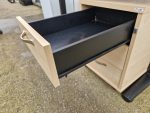 Office Wood Desk with Cable Management 160cm + Lockable Mobile 3 Drawer Pedestal - Image 6