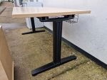 Office Wood Desk with Cable Management 160cm + Lockable Mobile 3 Drawer Pedestal - Image 10