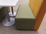 Booth Seating Office Sofa 4-Person Reception High Yellow Back Green Seat Unit - Image 10