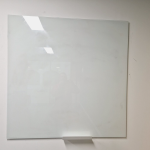 Glass Whiteboard Dry Erase Board 120×120cm Wall Mounted + Free Pens and Eraser