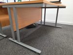 Right-Hand Office Wave Wooden Desk – 140cm - Mobile Lockable Pedestal Available - Image 5