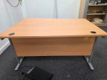 Right-Hand Office Wave Wooden Desk – 140cm - Mobile Lockable Pedestal Available - Image 6