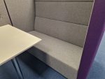 Techo Office Reception Sofa Booth - 4 Person High Back and Privacy Panels - Image 7