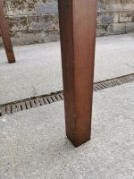 Used Solid Wood Dining Table. Rectangular Glass Detail - Image 5