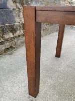 Used Solid Wood Dining Table. Rectangular Glass Detail - Image 6